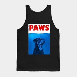 Rottweiler PAWS Tee Triumph for Admirers of Canine Majesty Tank Top